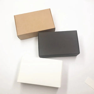 Plain Kraft Paper Boxes: Black, Brown, and White Options