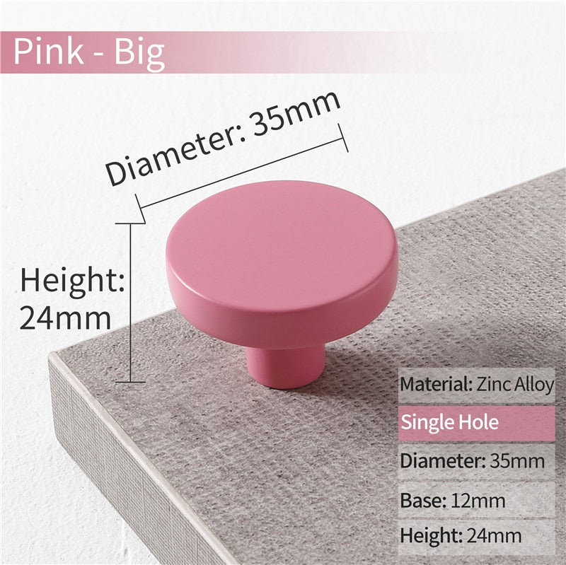 KAK Gold Knobs Colourful Furniture Knobs for Kids Room