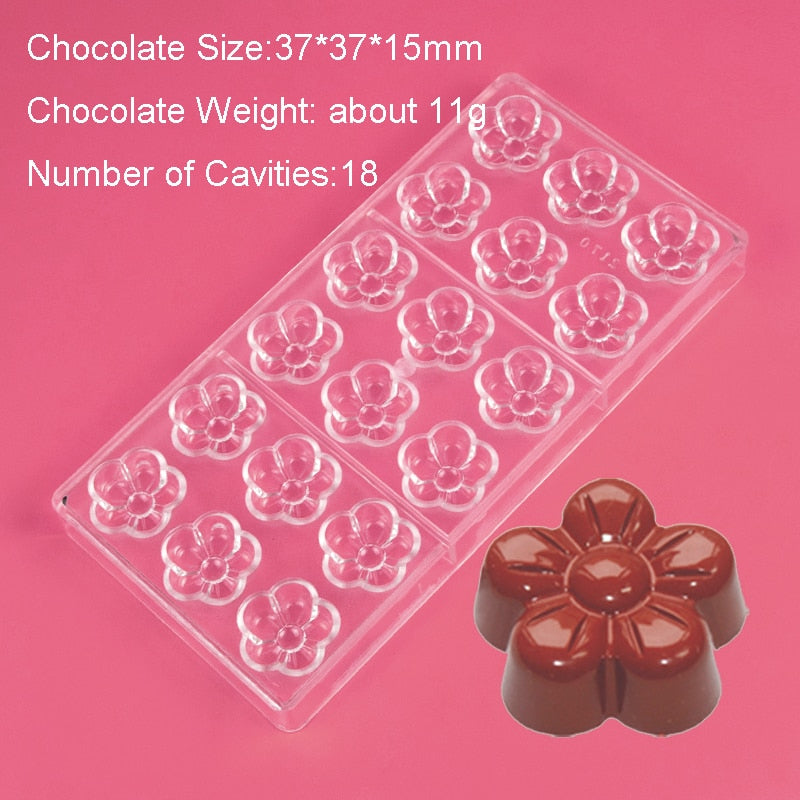 Polycarbonate Chocolate Flowers Mold