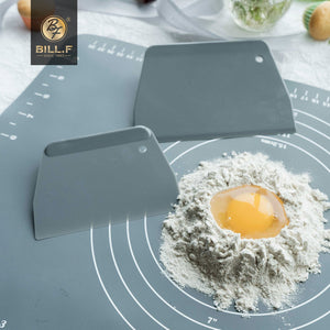 Essential Duo: 2pc Plastic Dough Scrapers for Precision Baking