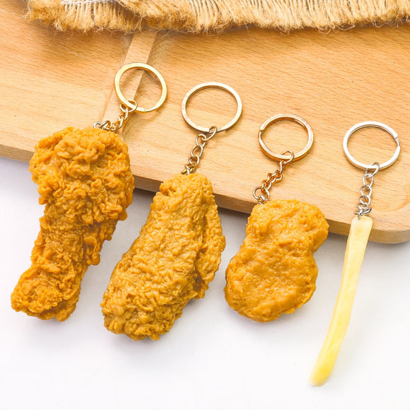 Deliciously Unique Fried Chicken Keychain Collection