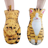 Cartoon 3D Cat Paws Oven Mitts: Whimsical Kitchen Charm!