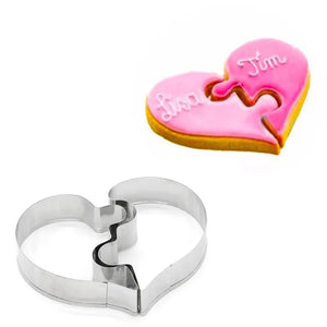Valentine's Love Puzzle Heart Cookie Cutters