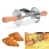 Stainless Steel Rolling Dough Cutter for Croissant Baking