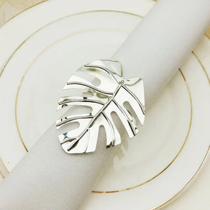 Charm Your Guests with Leafy Elegance - Napkin Rings Set