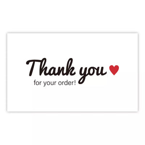 30 Pcs White Thank You Card - Small Business Decor