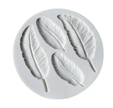 Feather Sugar Buttons Silicone Mold for Cake Decorating