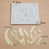 Feather Sugar Buttons Silicone Mold for Cake Decorating