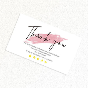 30 Pcs White Thank You Card - Small Business Decor
