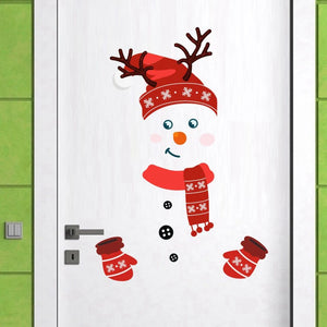 Holiday Cheer: Christmas Snowman Fridge Magnets Wall Sticker