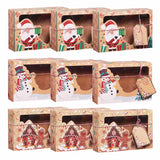 3/6/9/12pcs Kraft Paper Candy Boxes Merry Christmas