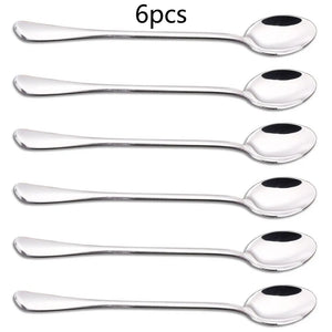 Oriental Charm: 6pcs Stainless Steel Multi-Purpose Spoons