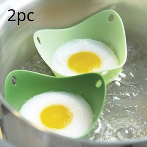 4Pcs Silicone Egg Poacher Kitchen Tool Set