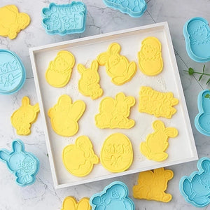 Easter Delights: 4Pcs Cookie Cutter Mold Set