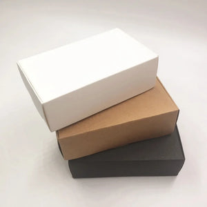 Plain Kraft Paper Boxes: Black, Brown, and White Options