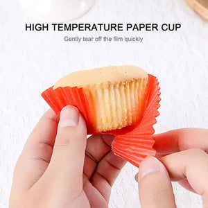100Pcs Rainbow Paper Cake Cupcake Liners - Baking Accessories