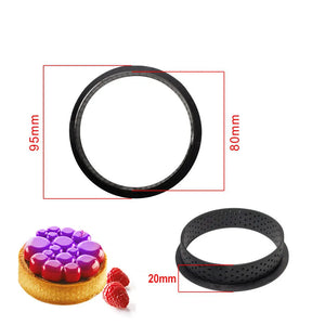 DIY Tart Ring Set - Perforated Cake Molds for French Desserts