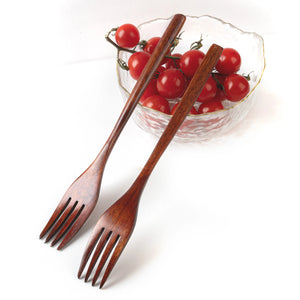 Natural Wooden Spoon and Fork Set