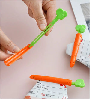 Carrot-Style Bag Clips Set for Fresh Food Storage