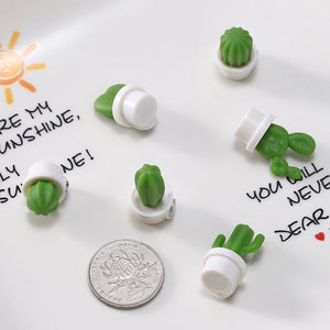 Creative Cactus Fridge Magnet Decor Set - 3D Cute Cartoon Collection