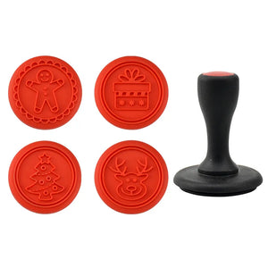 5Pcs Christmas Cookie Stamp Mould - Festive Baking Delight