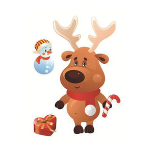 Holiday Cheer: Christmas Snowman Fridge Magnets Wall Sticker