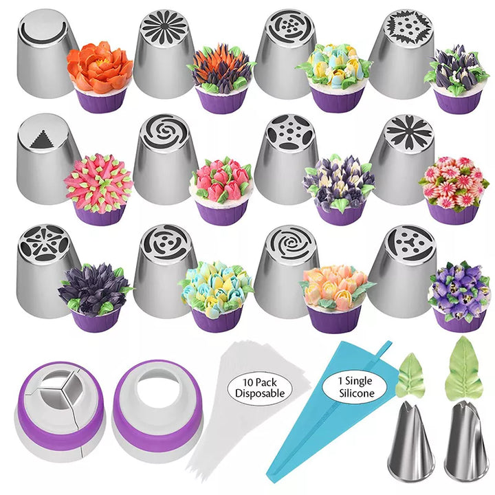 Russian Tulip Icing Rose Pastry Nozzles - Cake Decorating Bliss