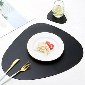 Chic PU Leather Placemats - Stylish Table Accessories