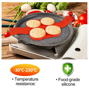Silicone Egg Pancake Ring - Nonstick Pancake Maker Mold