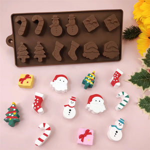 Festive Silicone Candy Mold for Christmas Delights