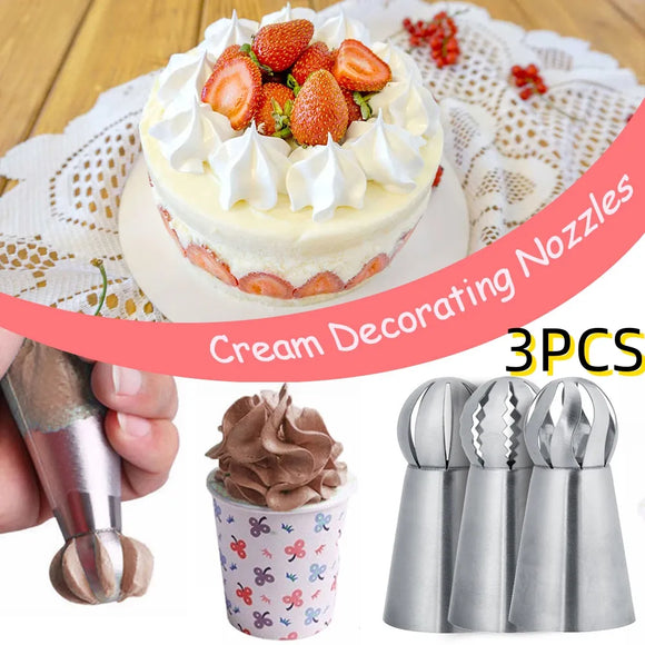 Whip Up Delight: Cream Decoration Mouth Set - 3pcs