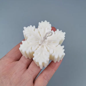 Festive Snowflake Silicone Mold for Handmade Soaps and Candles