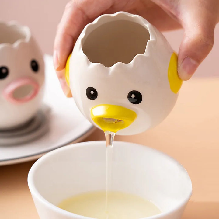 Cutely Efficient: Ceramic Egg White Separator