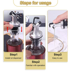 3Pcs Oil Bottle Stopper Cap Dispenser