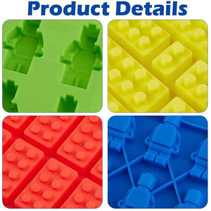 Lego-Style Robot Chocolate Silicone Mold