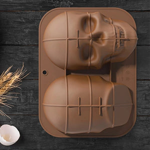 Large Realistic Silicone Skull Cake Mould