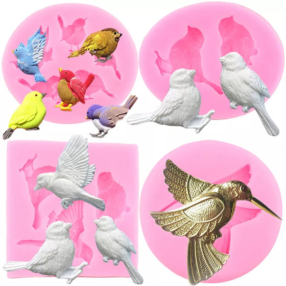 Whimsical Delights: 3D Bird Silicone Cake Molds