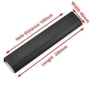 KAK Black Silver Aluminum Hidden Cabinet Handles