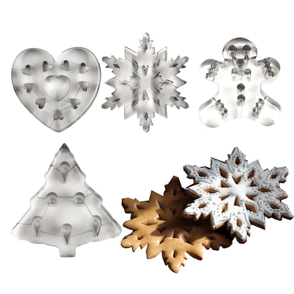 3D Stainless Steel Christmas Snowflake Cookie Cutter