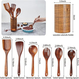 Teak Natural Wood Tableware Spoon Nano Soup Skimmer Cooking Spoon