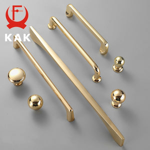 KAK Zinc Alloy Bright Gold Cabinet Pulls