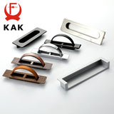 KAK Tatami Hidden Door Handles Zinc Alloy Recessed Flush Pull Cover Floor Cabinet Handle Black Bronze