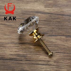 KAK Diamond Shape Crystal Glass Knobs