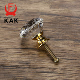 KAK 20-40mm Diamond Shape Design Crystal Glass Knobs Cupboard Drawer Pull Kitchen Cabinet Door