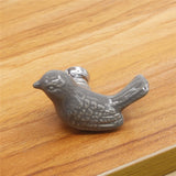 KAK Ceramic Peace Dove Drawer Knobs 3D Cartoon Bird Cabinet Cupboard Handles Novelty Creative