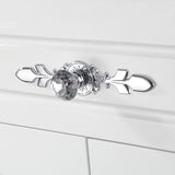 KAK Luxury Diamond Crystal Handles Shoebox Cabinet Handles Closet Door Drawer Knobs Wardrobe Pulls Pullers With Screws