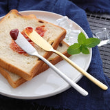 Stainless Steel Butter Knife With Hole Cheese Dessert Jam Knifes Cream Bread Cutter