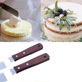 Stainless Steel Cake Knife Offset Spatula Buttercream Icing Frosting Knife Smoother Kitchen Pastry