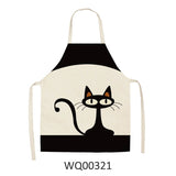 Funny Cute Cat Kitchen Aprons Sleeveless Cotton Linen