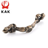 KAK 10pcs Box Handle 43*10MM Zinc Alloy Knob Tracery Bronze Tone Antique Pulls For Drawer Wooden Jewelry Box